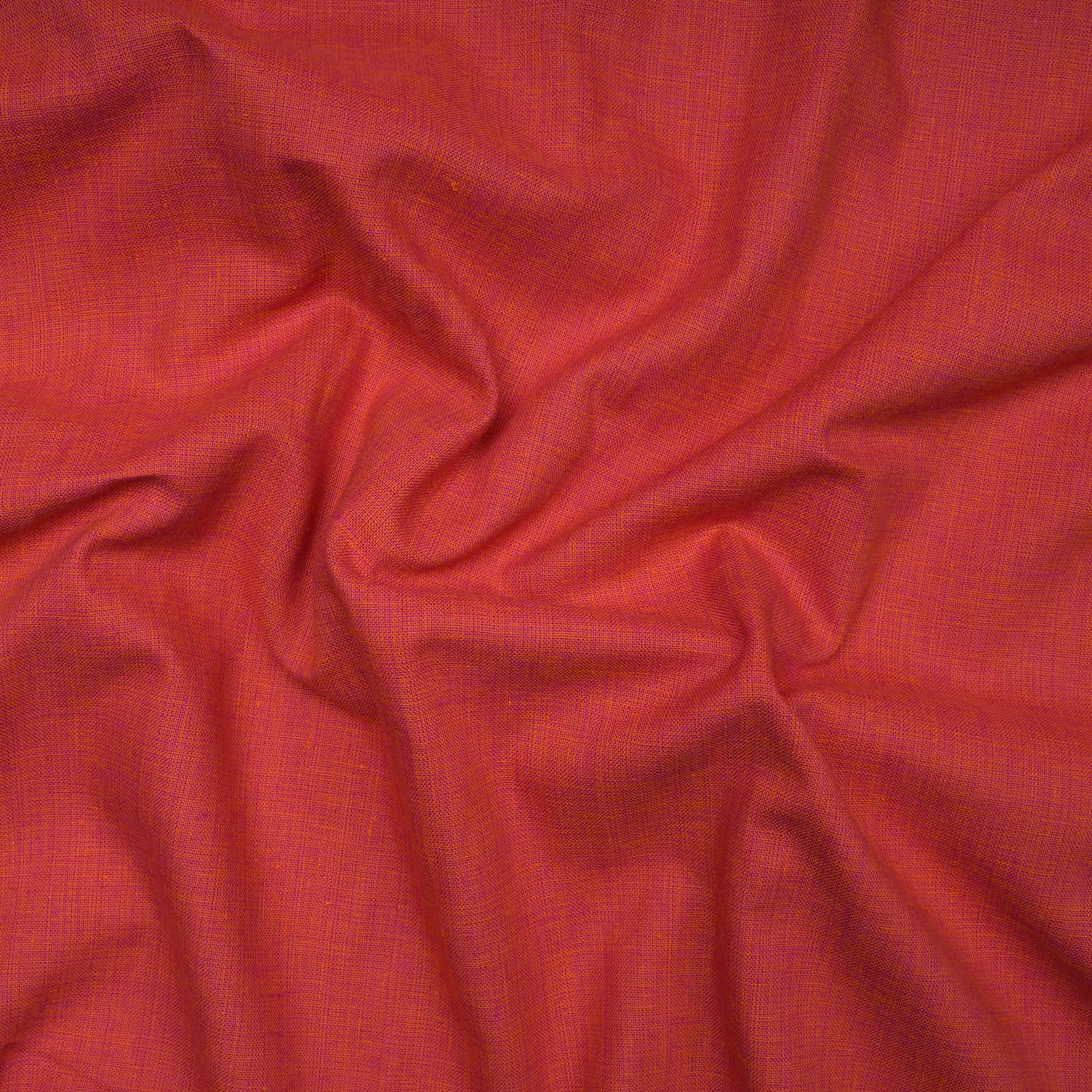 Poppy Red Yarn Dyed Oxford South Cotton Fabric