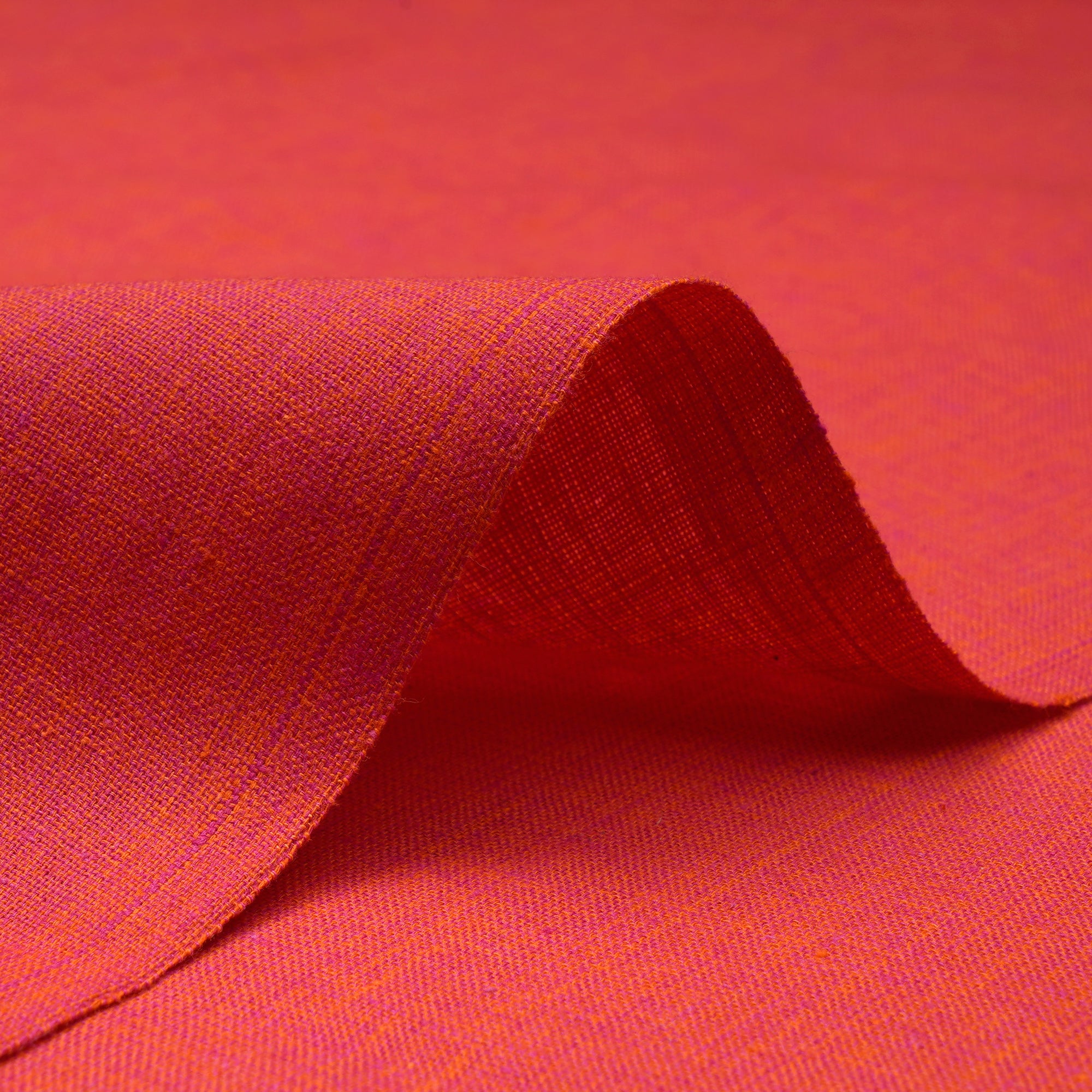 Poppy Red Yarn Dyed Oxford South Cotton Fabric