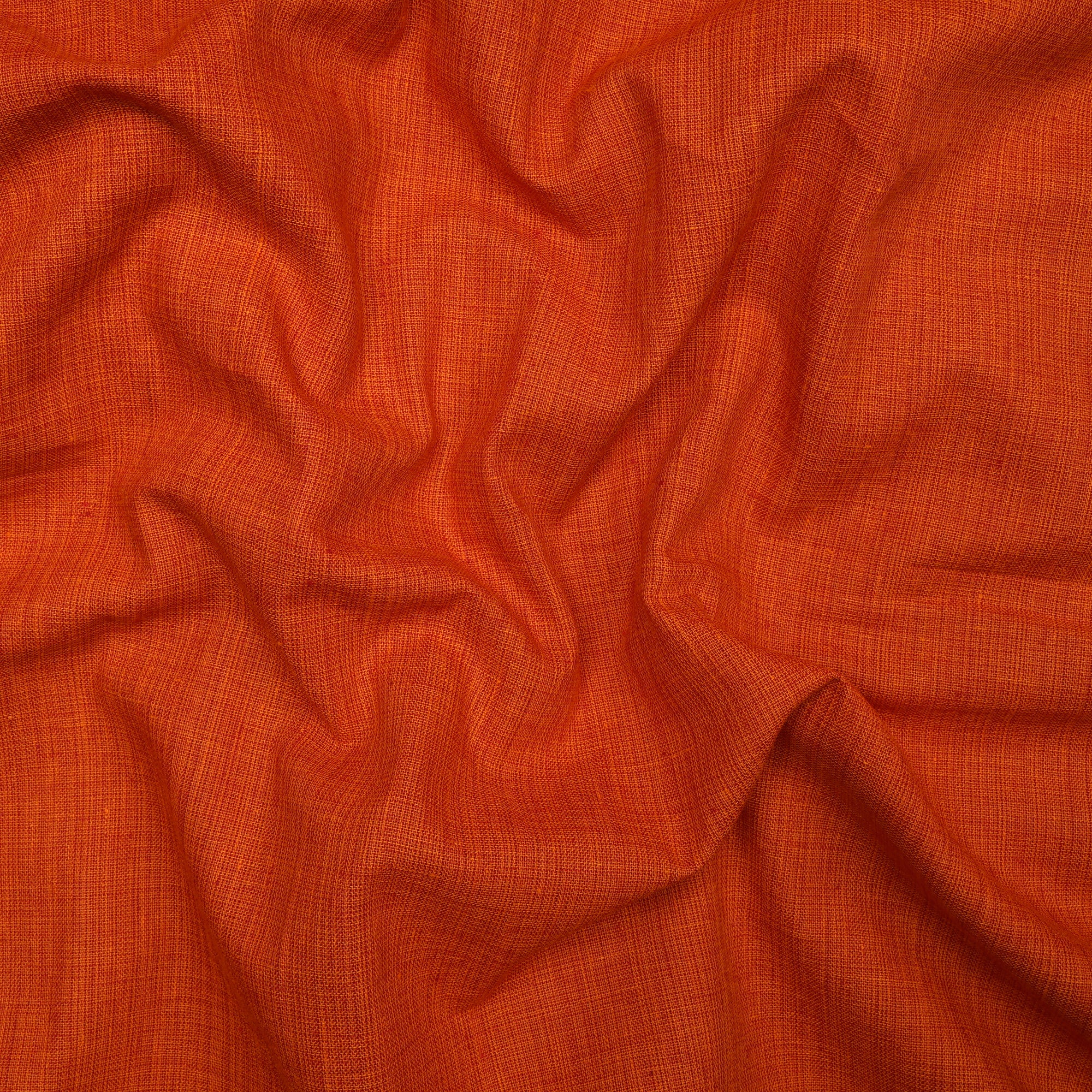 Orange Yarn Dyed Oxford South Cotton Fabric