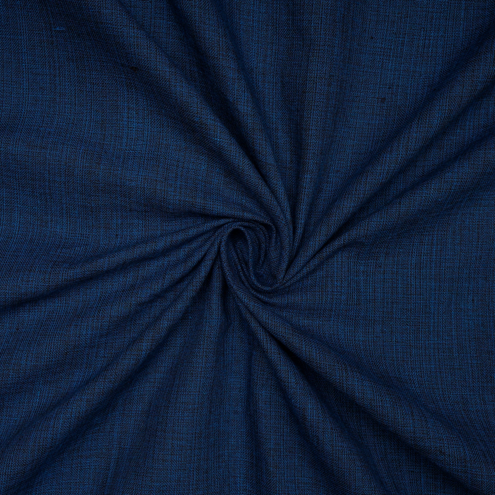 Dark Teal Blue Yarn Dyed Oxford South Cotton Fabric