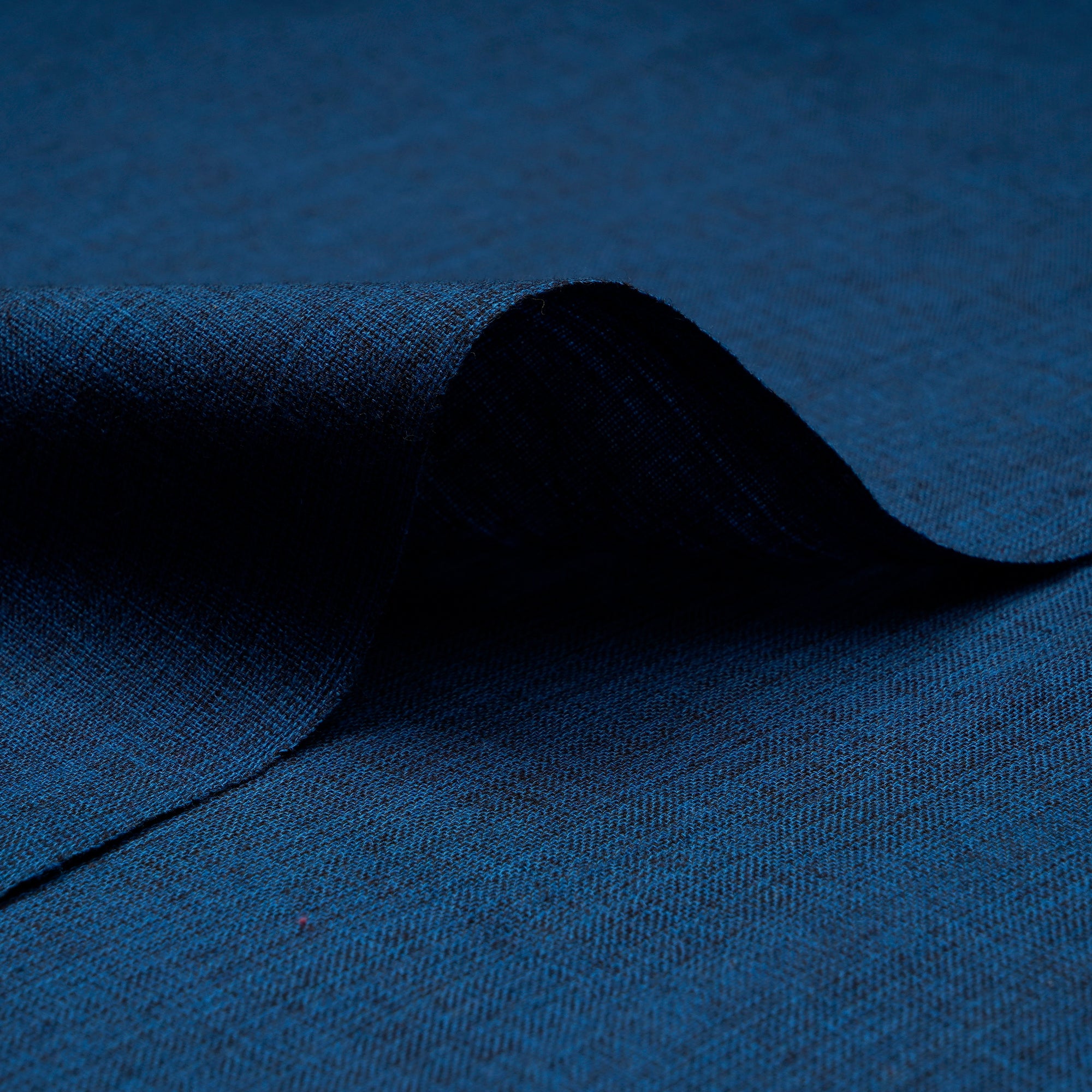 Dark Teal Blue Yarn Dyed Oxford South Cotton Fabric