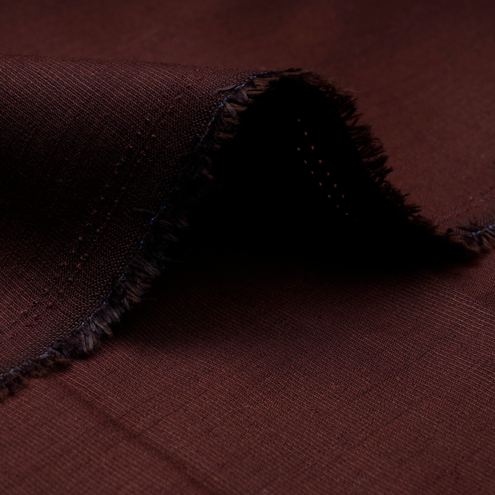 Dark Stretch Brown Viscose Lycra South Cotton Fabric