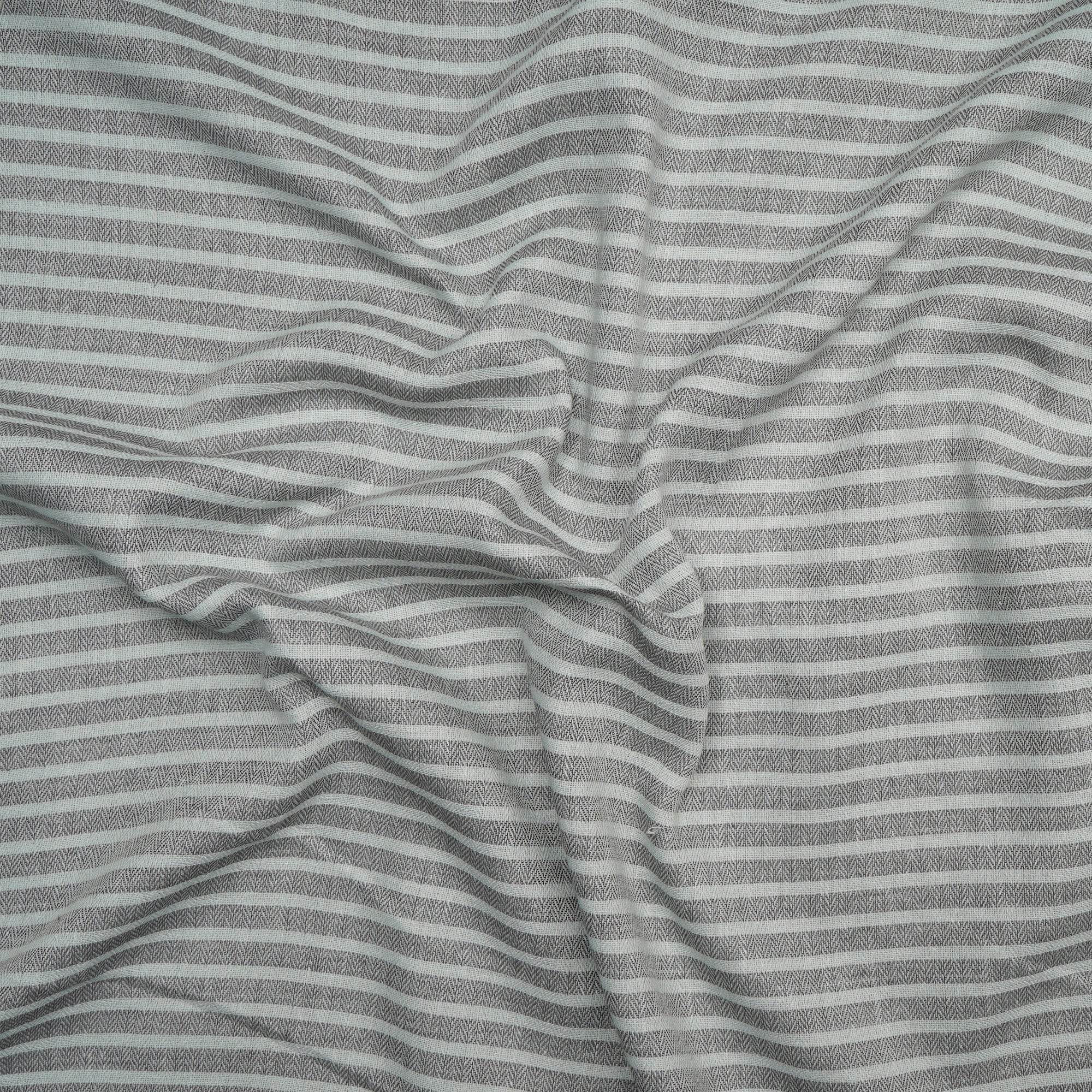 Skylight Stripe Pattern Loom Textured South Cotton Double Cloth Fabric