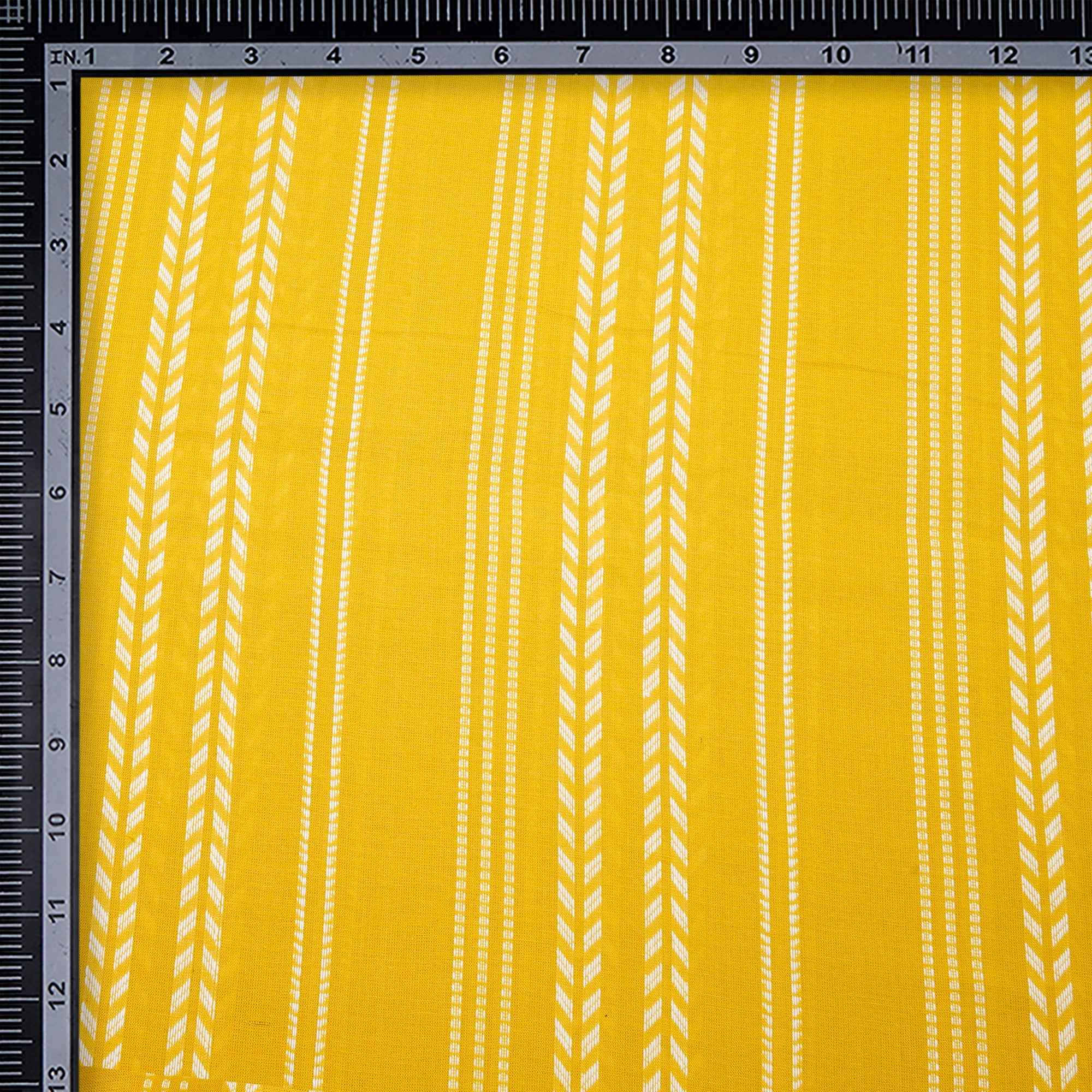 Ceylon Yellow Pattern Yarn Dyed Cutwork Fancy South Cotton Fabric