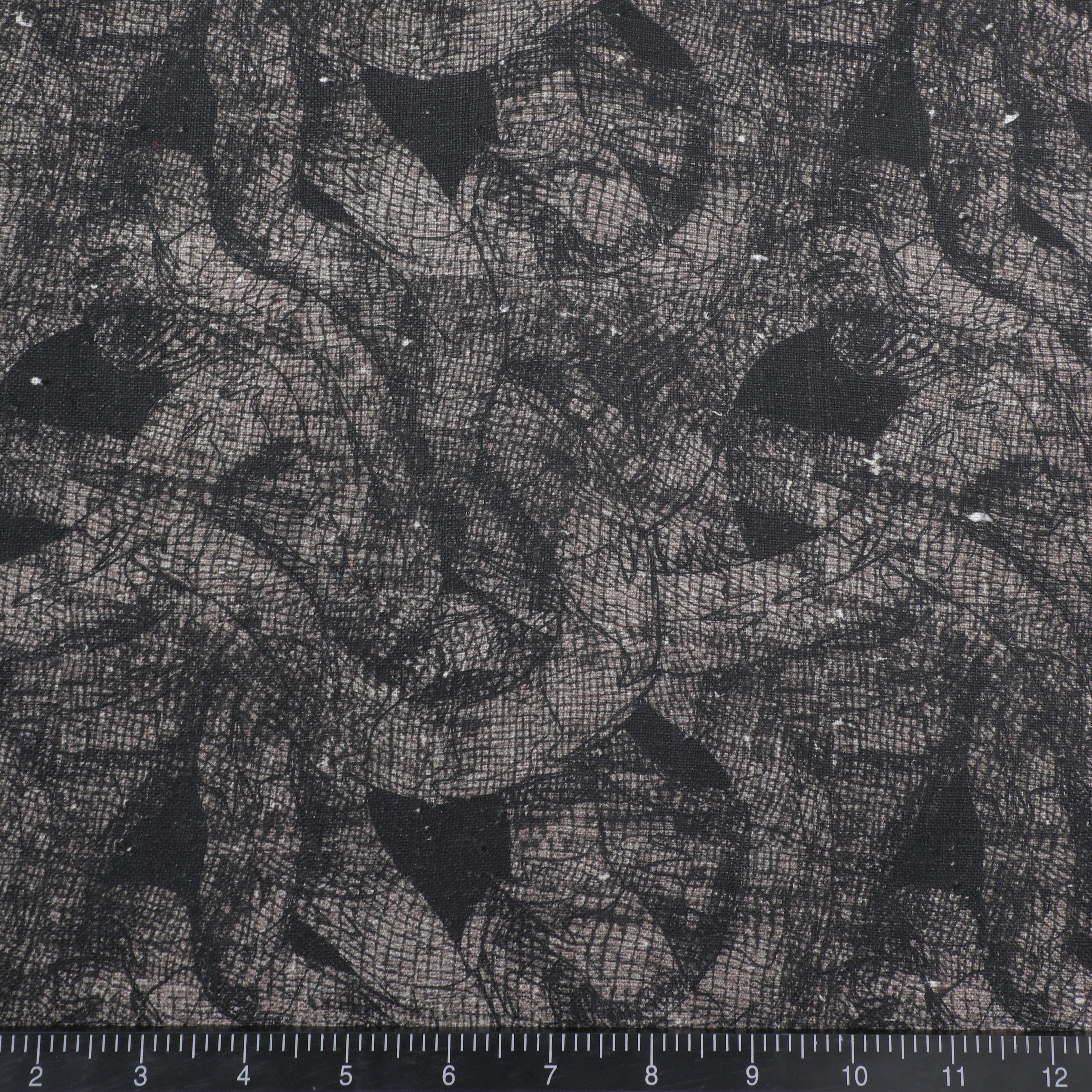 Black Color Digital Printed Matka Silk Fabric