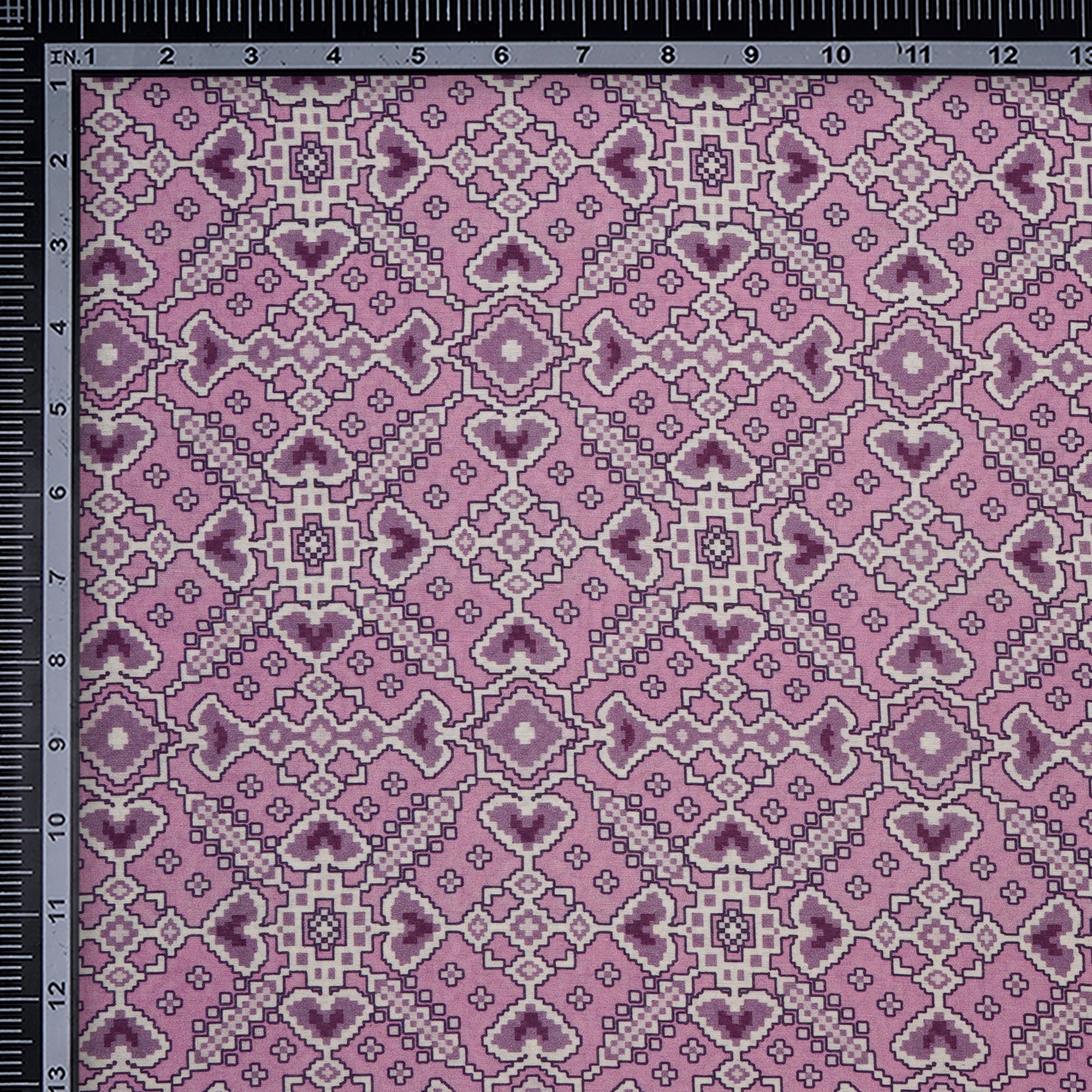 Crocus Patola Pattern Digital Printed Pure Chanderi Fabric