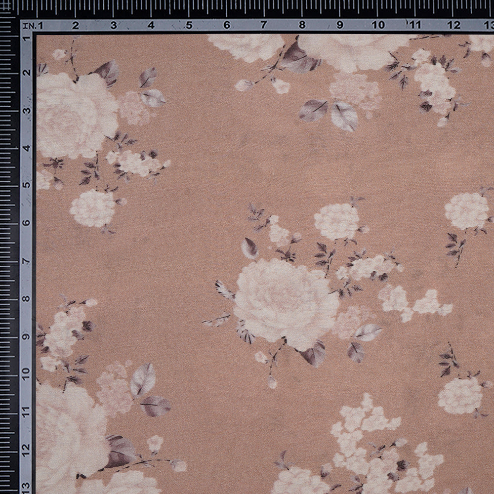 Brown Color Digital Printed Bemberg Modal Fabric