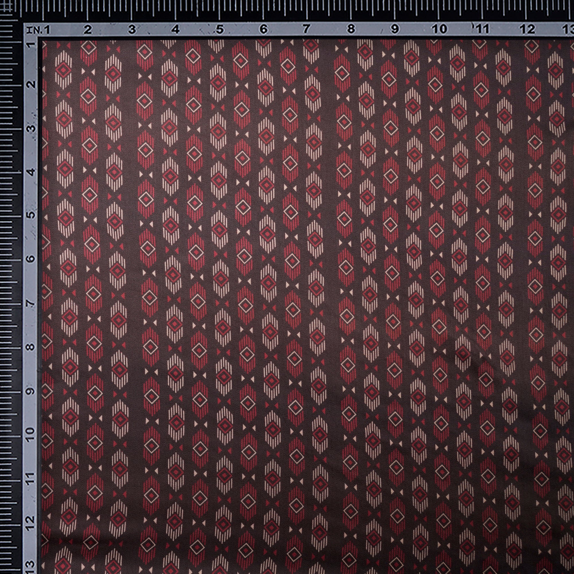 Multi Color Geometric Pattern Digital Pattern Maple Silk Fabric
