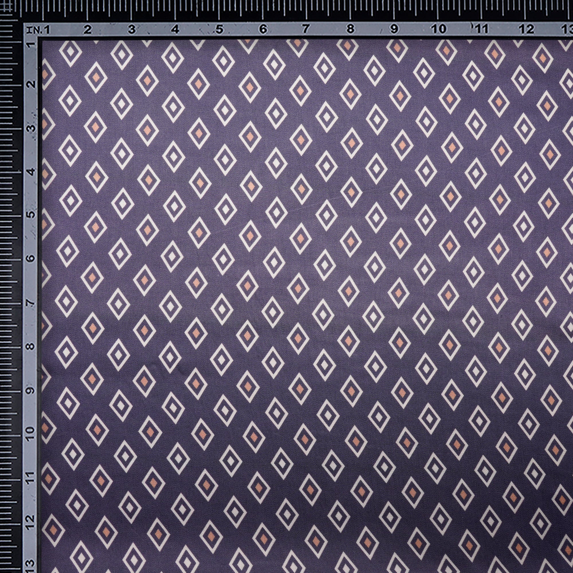 Purple Geometric Pattern Digital Pattern Maple Silk Fabric