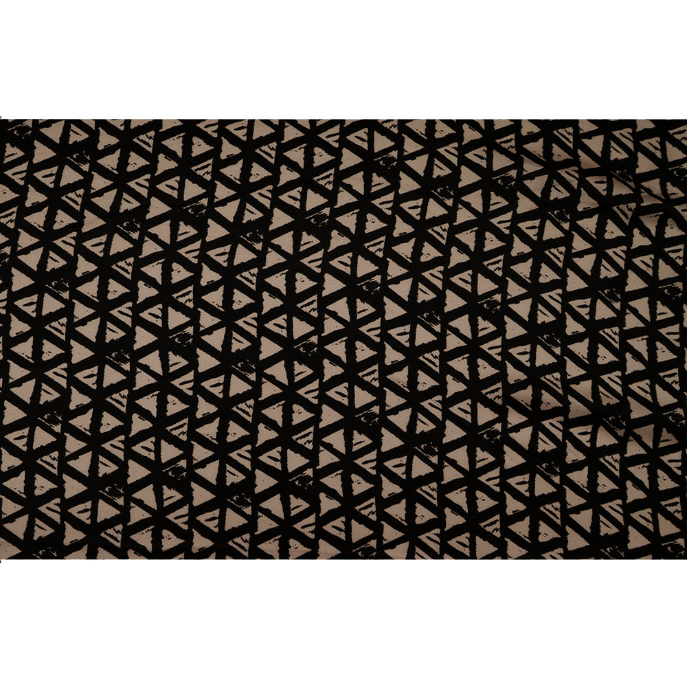 Black Color Digital Printed Modal Satin Fabric