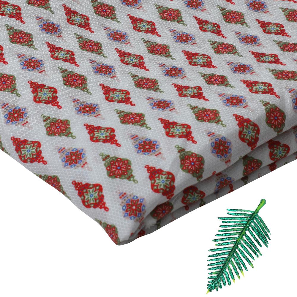 White-Red Color Digital Printed Modal Dobby Fabric