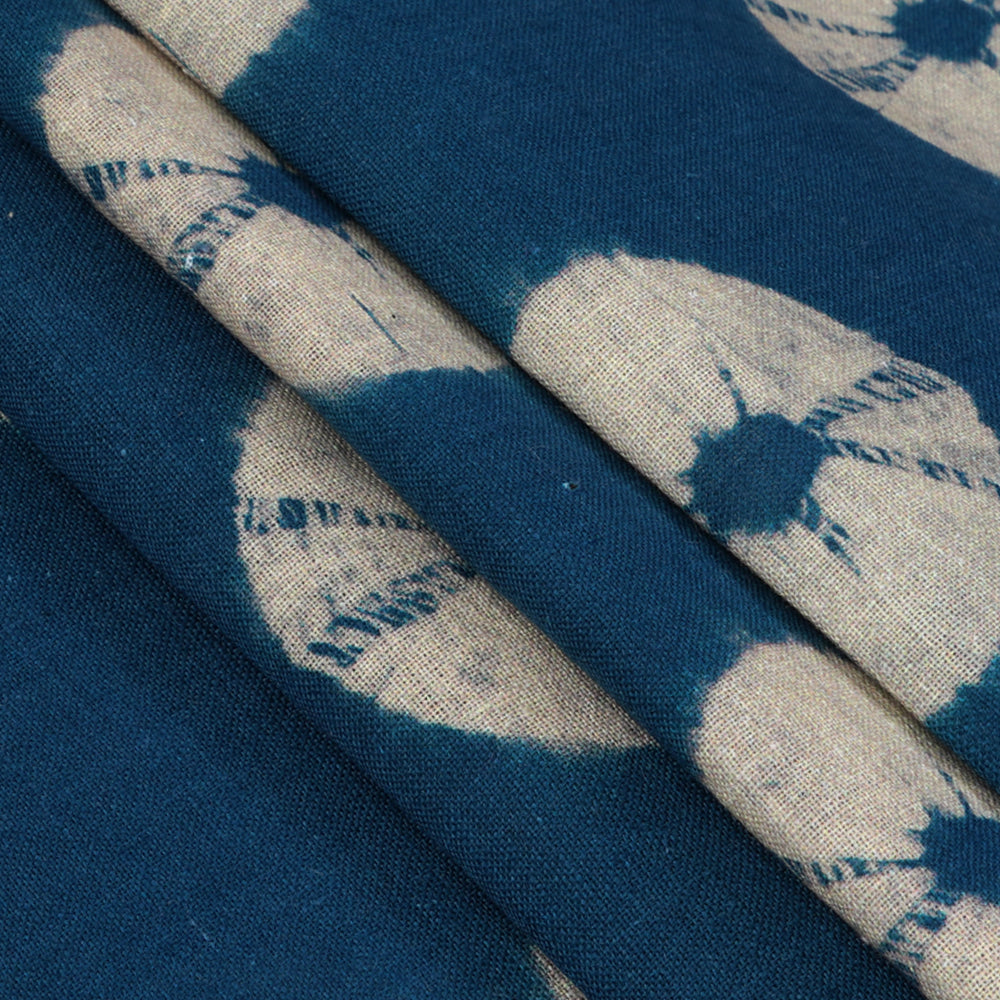Indigo Color Digital Printed Cotton Muslin Fabric