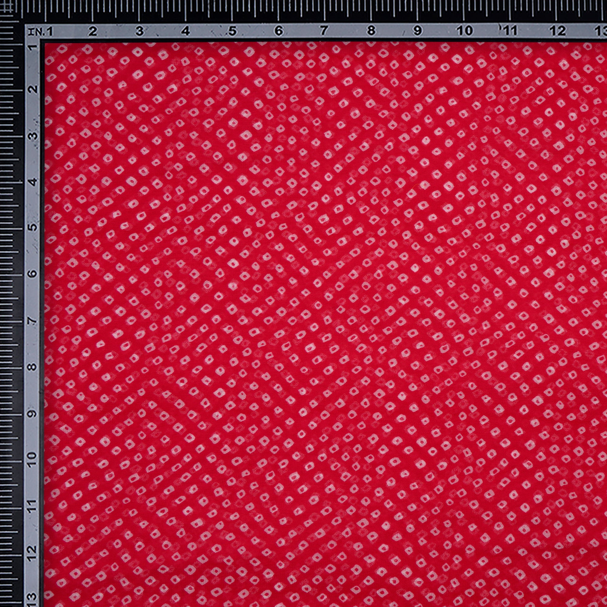 Raspberry Bandhani Pattern Digital Printed Bemberg Georgette Fabric
