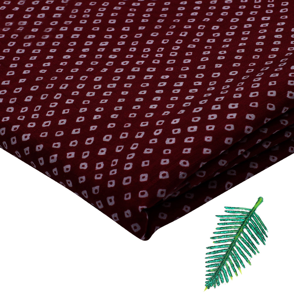 Maroon Color Digital Printed Viscose Fabric