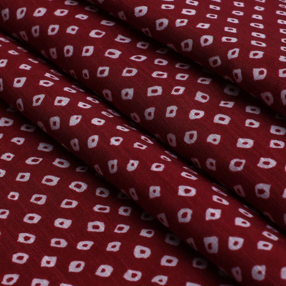 Maroon Color Digital Printed Viscose Fabric