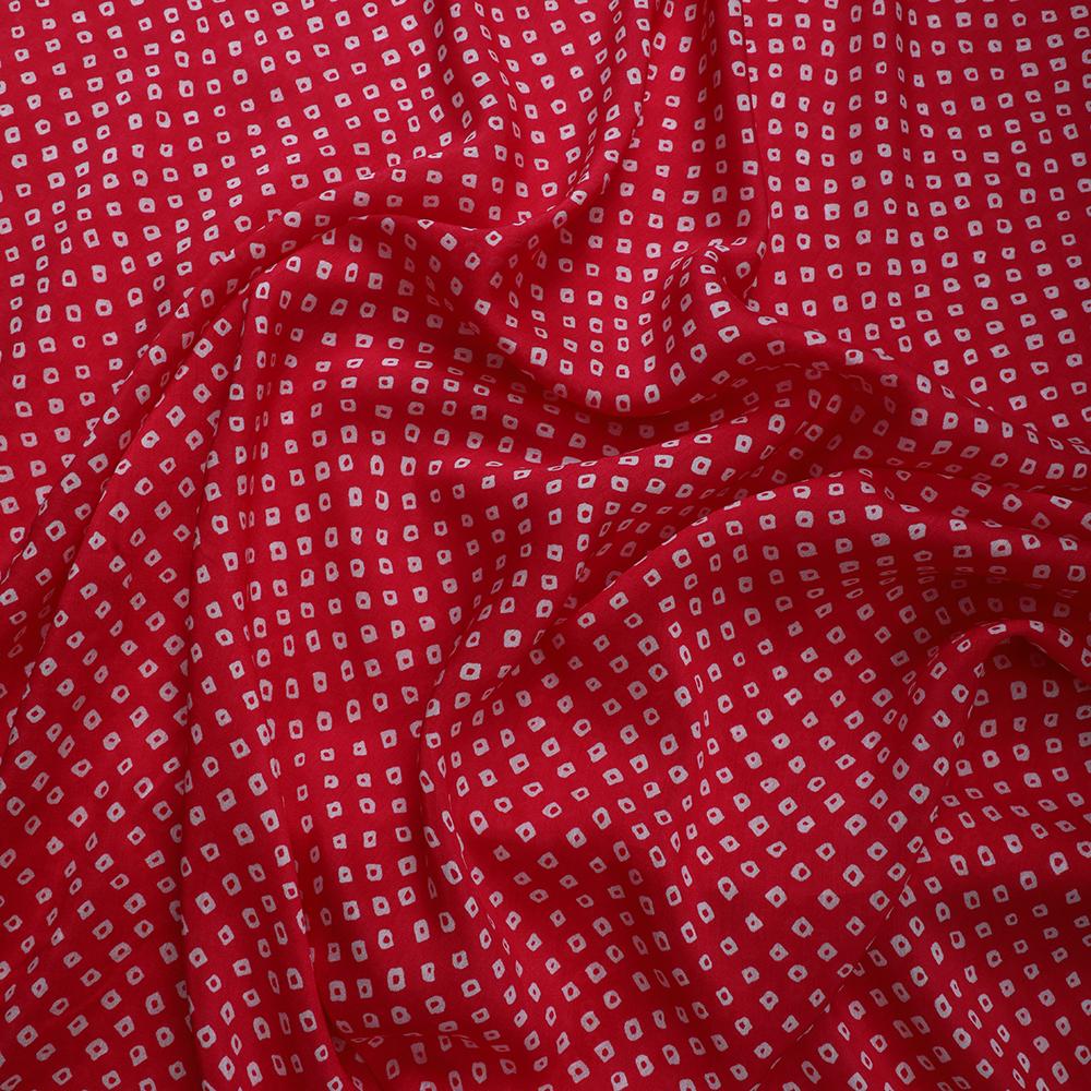 Pink-White Color Digital Printed Plain Chanderi Fabric