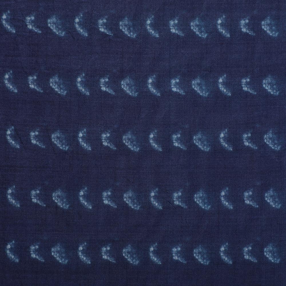 Indigo Color Digital Printed Plain Silk Fabric