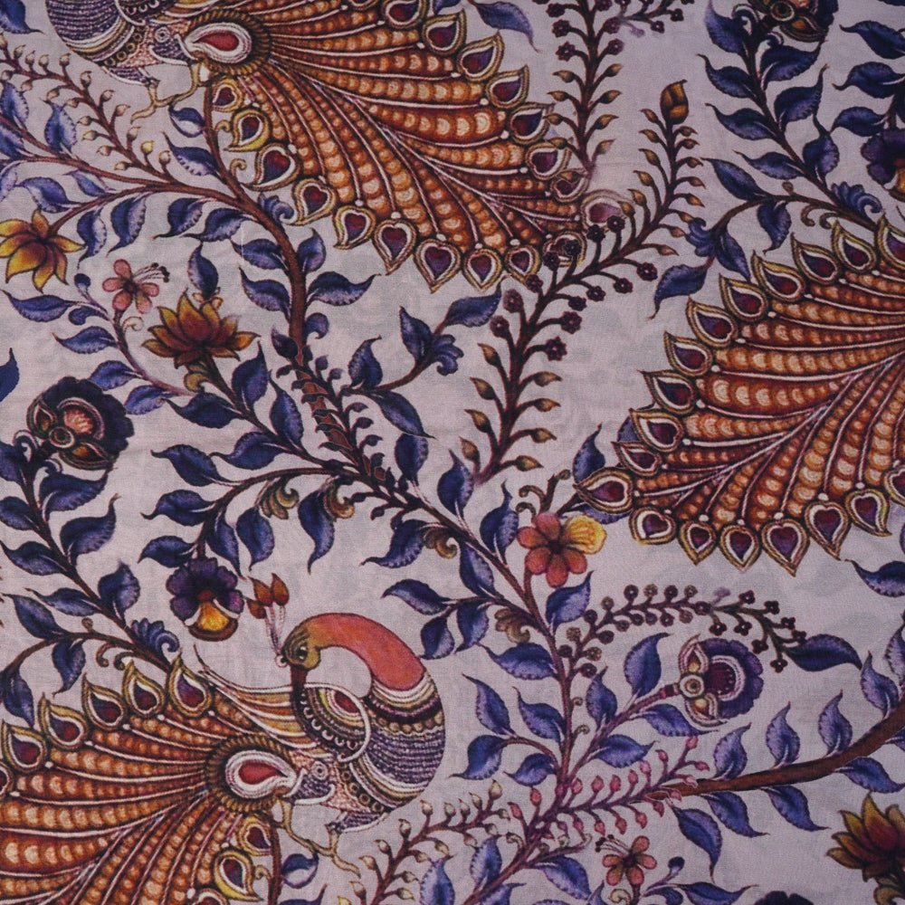 Multi Color Digital Printed Chanderi Fabric