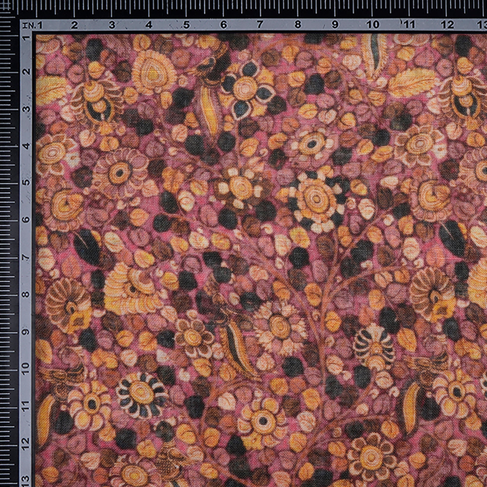 Multi Color Digital Printed Gauge Linen Fabric