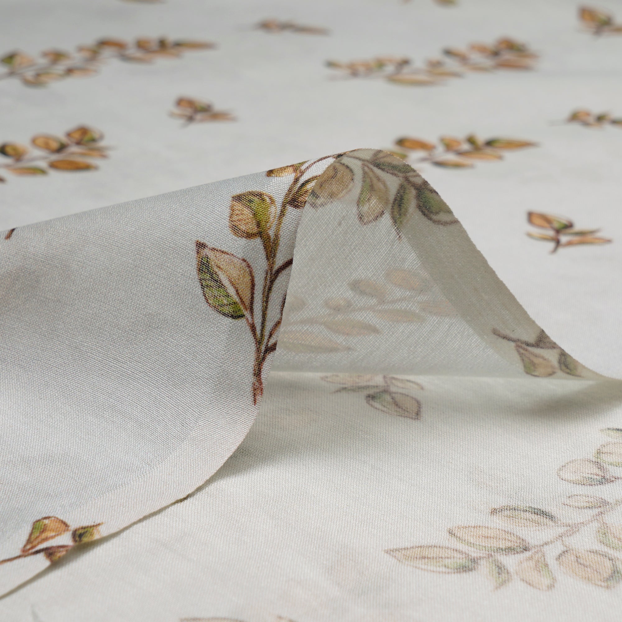 Floral print linen fabric