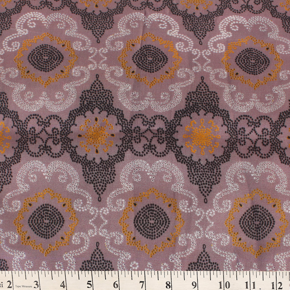 Soft Lilac Color Digital Printed Modal Satin Fabric