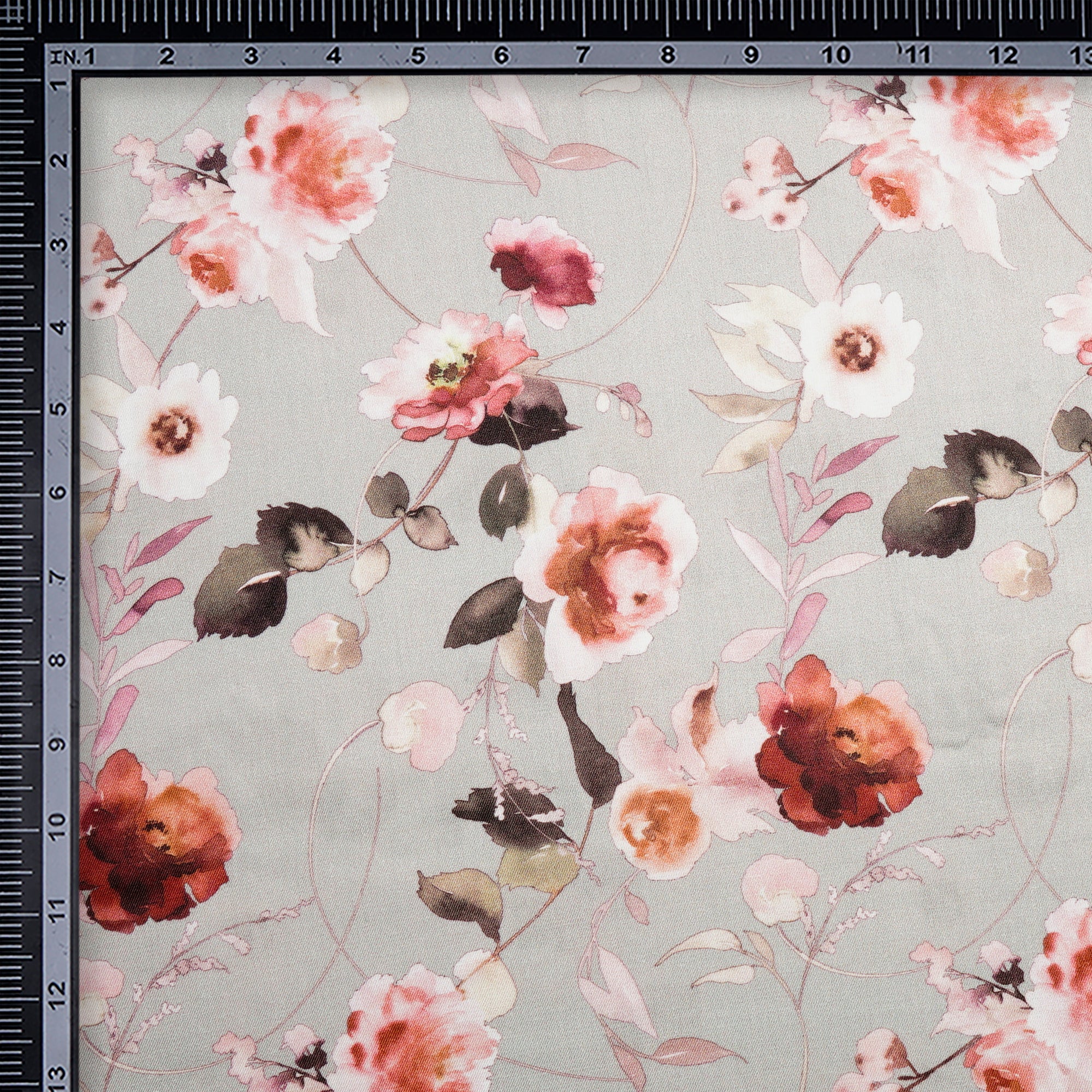 Gum Leaf Floral Pattern Digital Printed Tencel Modal Twill Fabric