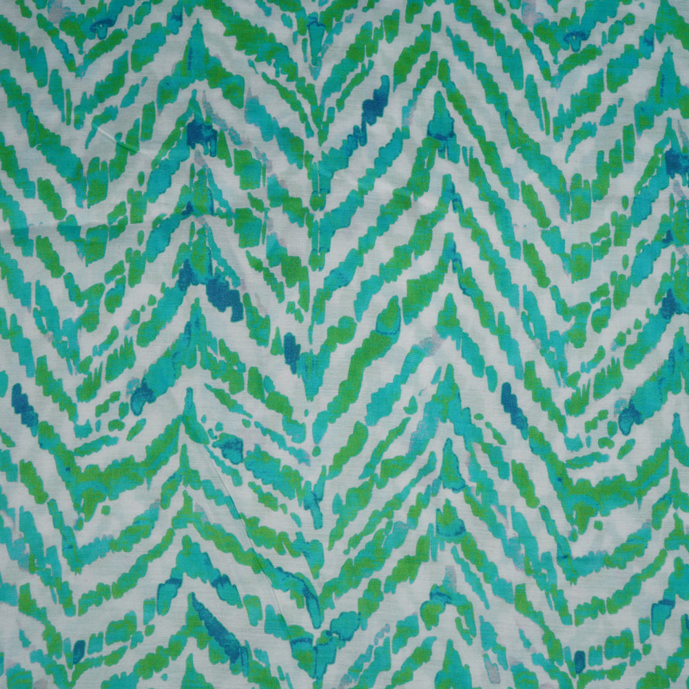 Green Color Digital Printed Viscose Fabric