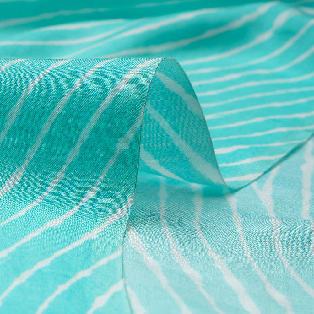 Blue Color Digital Printed Viscose Muslin Fabric