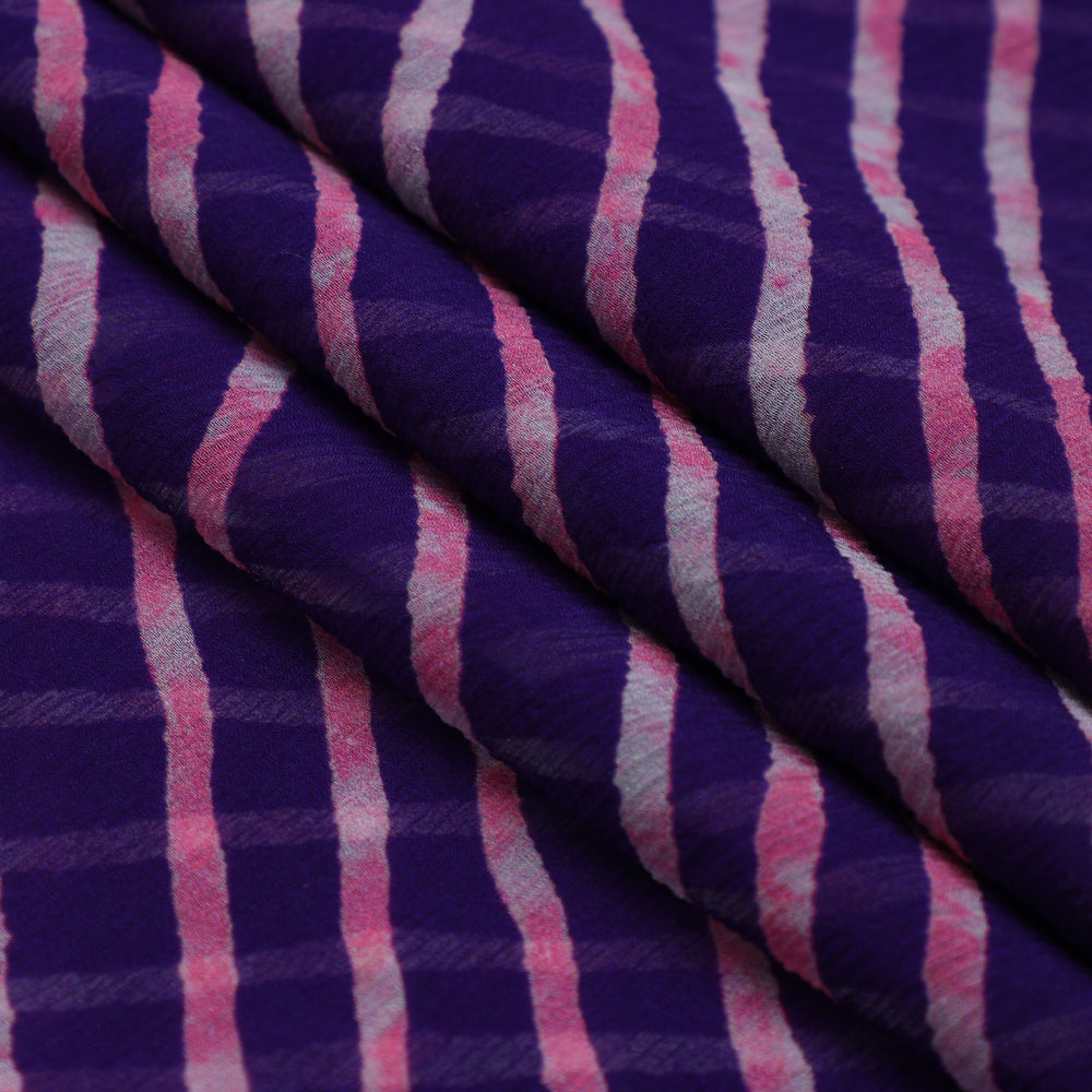 Purple Color Digital Printed Chiffon Silk Fabric