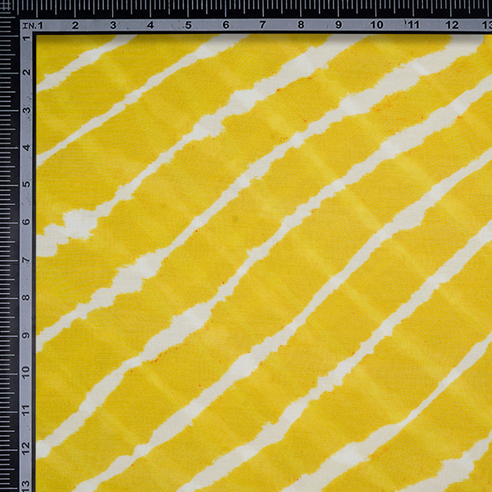 Yellow Color Digital Printed Viscose Fabric