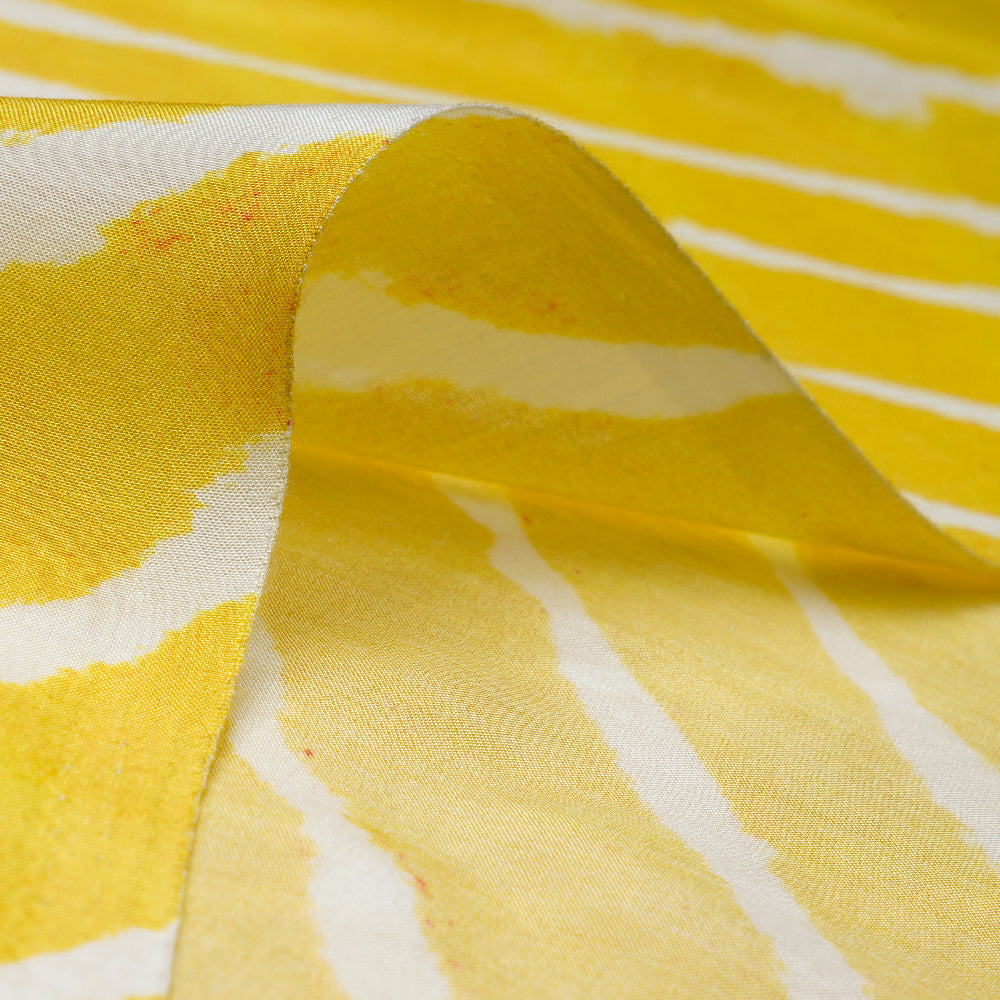 Yellow Color Digital Printed Viscose Fabric