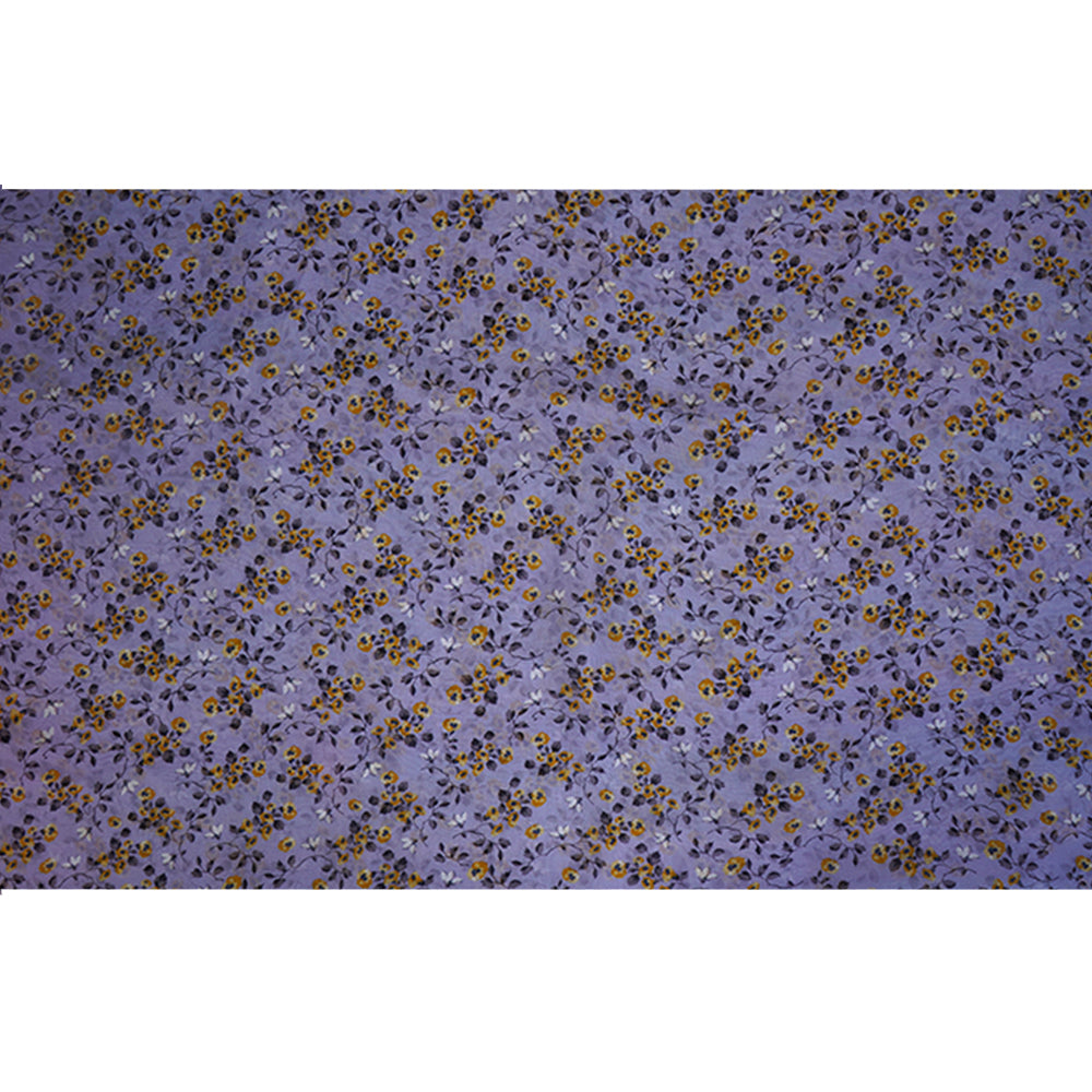 Purple Color Digital Printed Viscose Organza Fabric