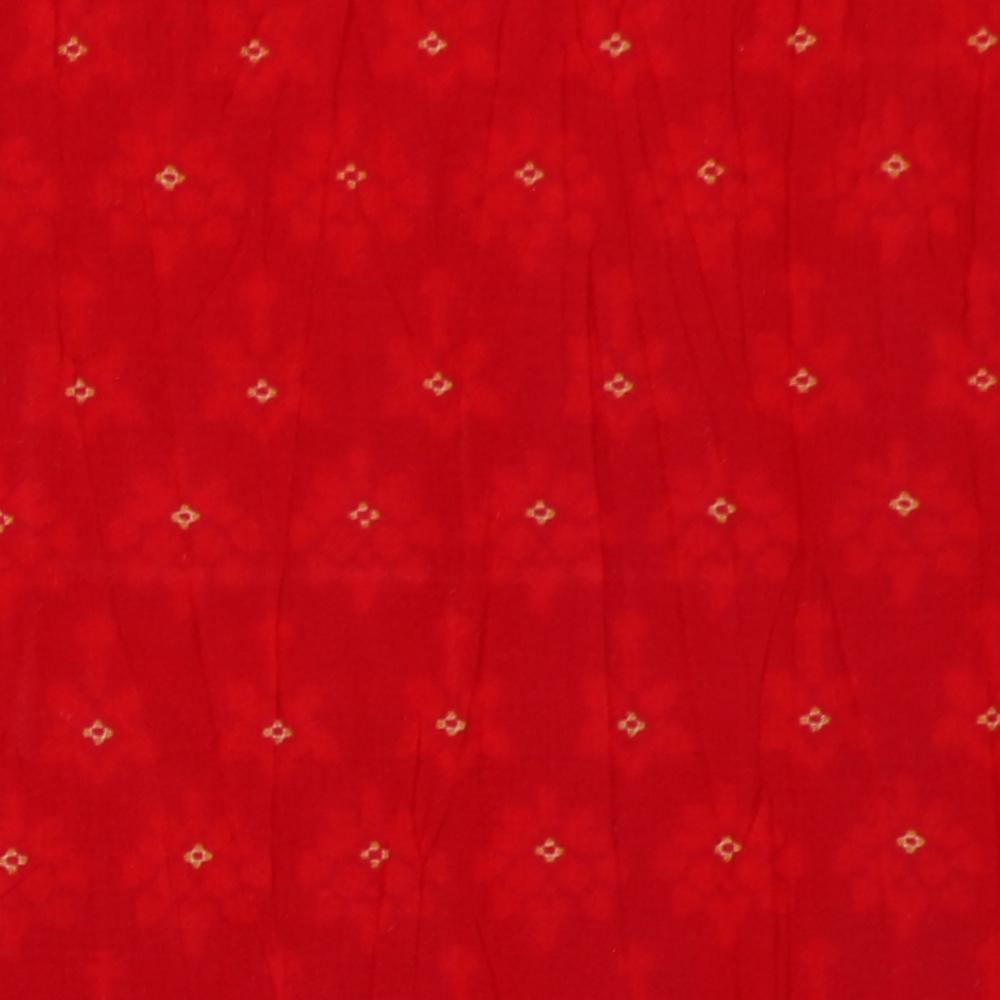 Red-Yellow Color Digital Printed Plain Silk Fabric