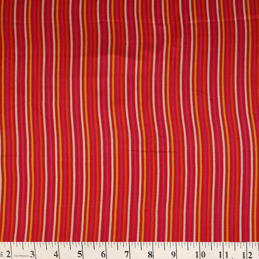 Red Color Digital Printed Viscose Fabric