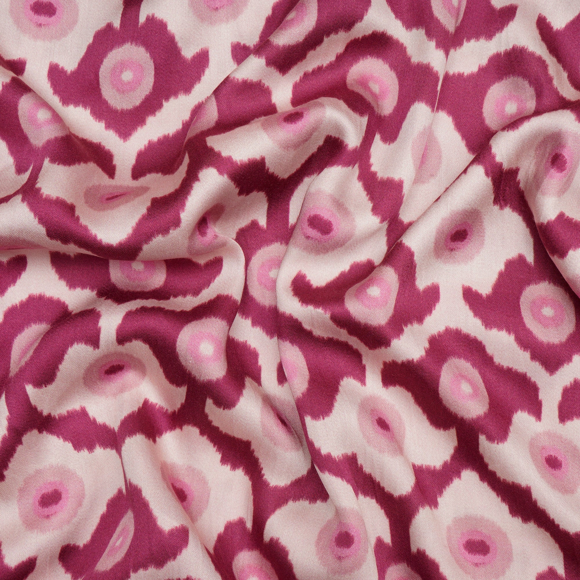 Purple Pink All Over Pattern Digital Pattern Maple Silk Fabric