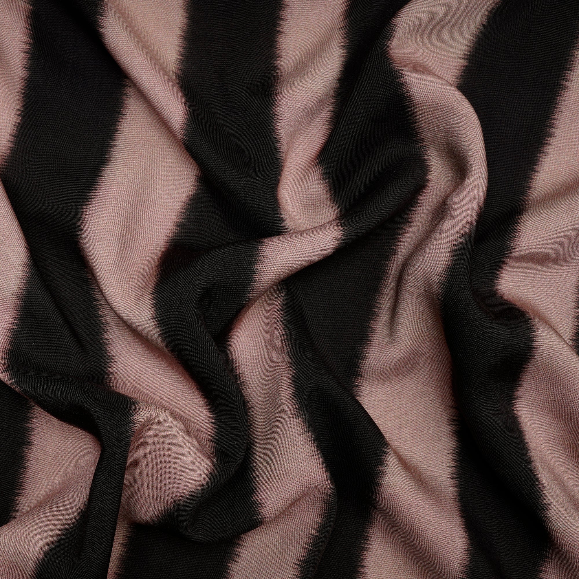 Black-Beige Stripe Pattern Digital Printed Modal Fabric