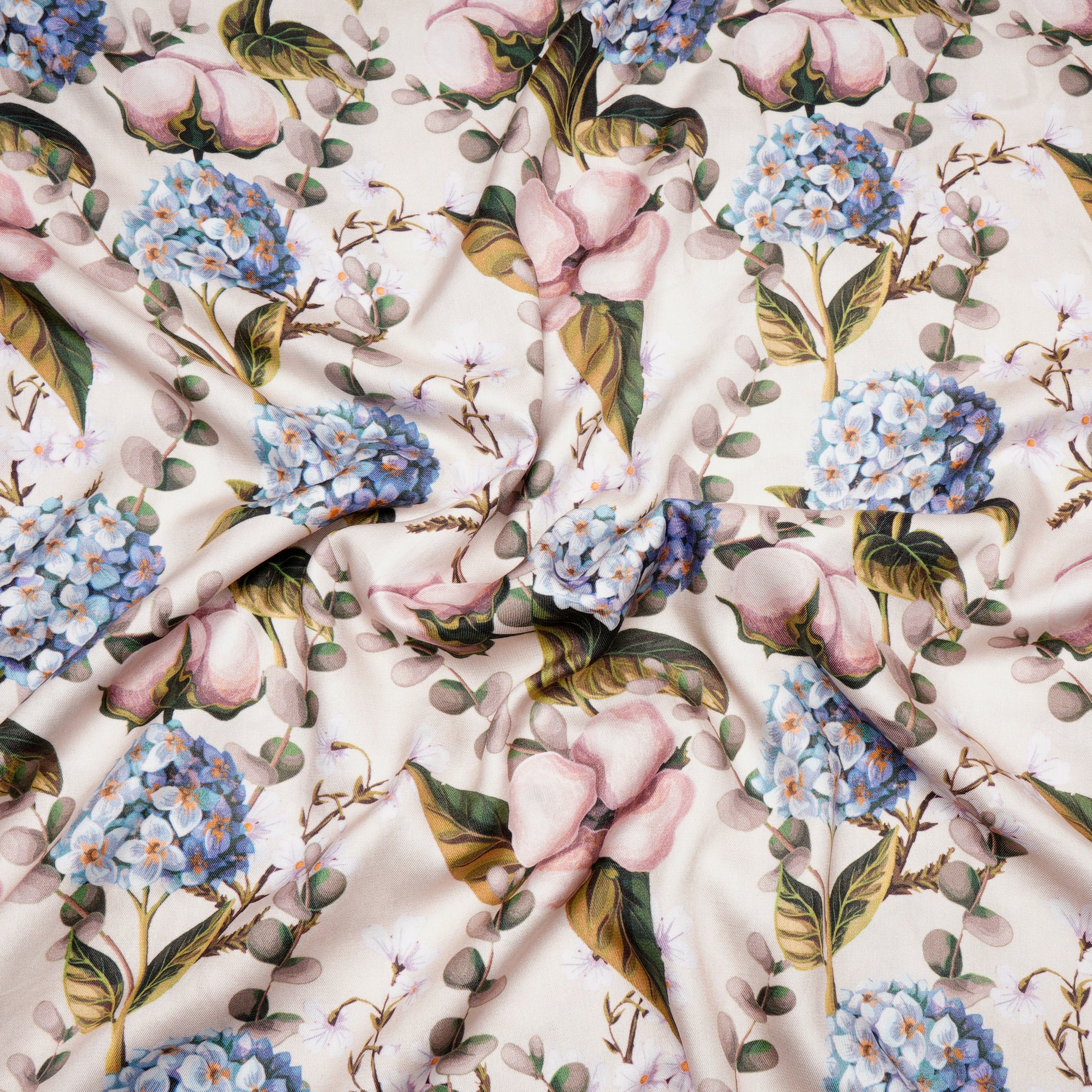 Multi Color Floral Pattern Digital Printed Tencel Modal Twill Fabric