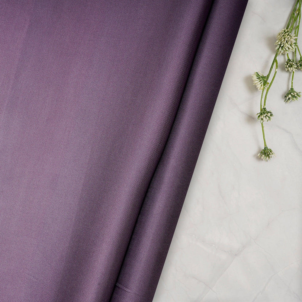 Purple Color Digital Printed Modal Satin Fabric