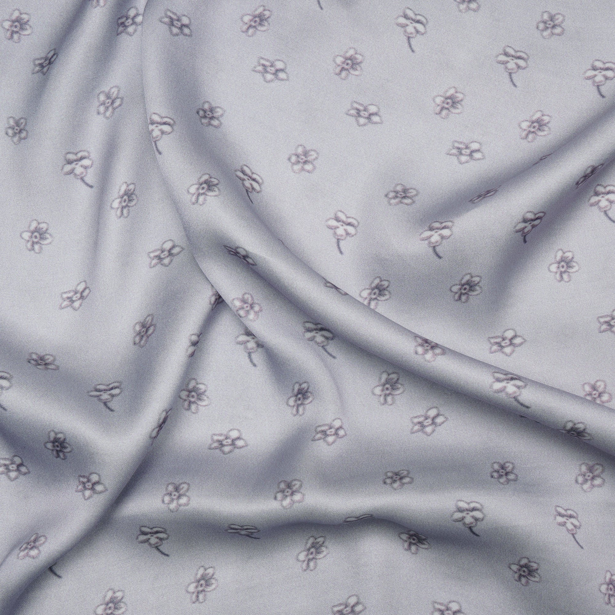 Light Lilac Color Digital Printed Modal Satin Fabric