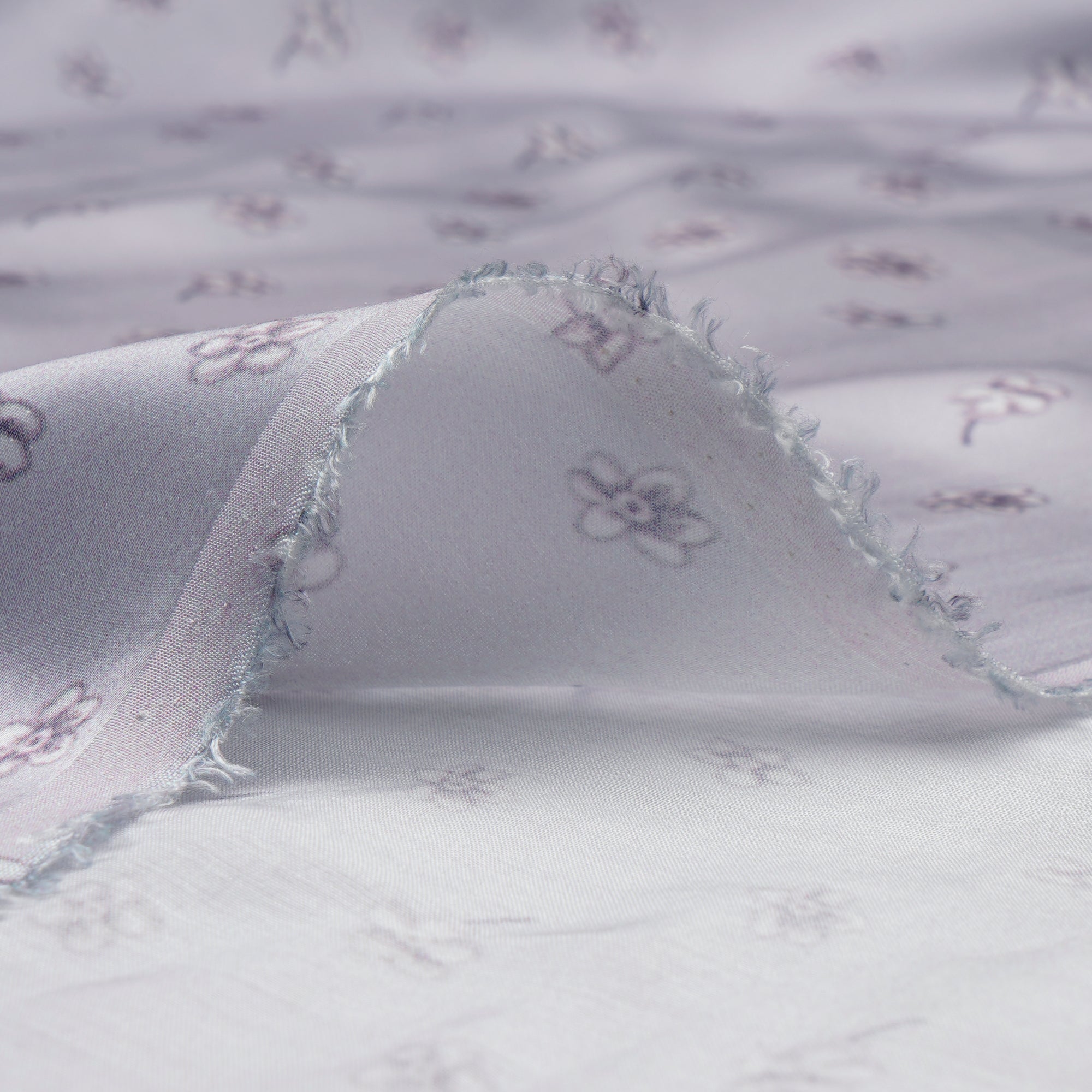 Light Lilac Color Digital Printed Modal Satin Fabric