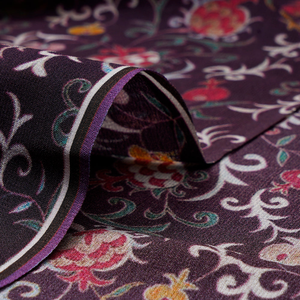 Multi Color Digital Printed Georgette Silk Fabric