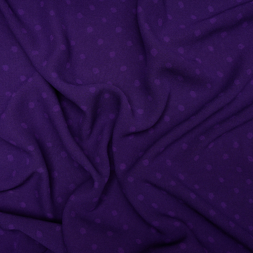 Violet Color Digital Printed Georgette Silk Fabric