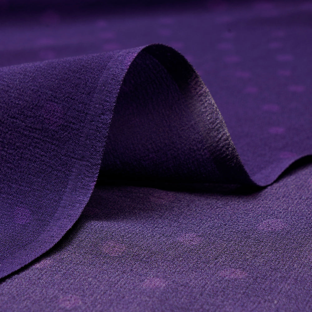 Violet Color Digital Printed Georgette Silk Fabric