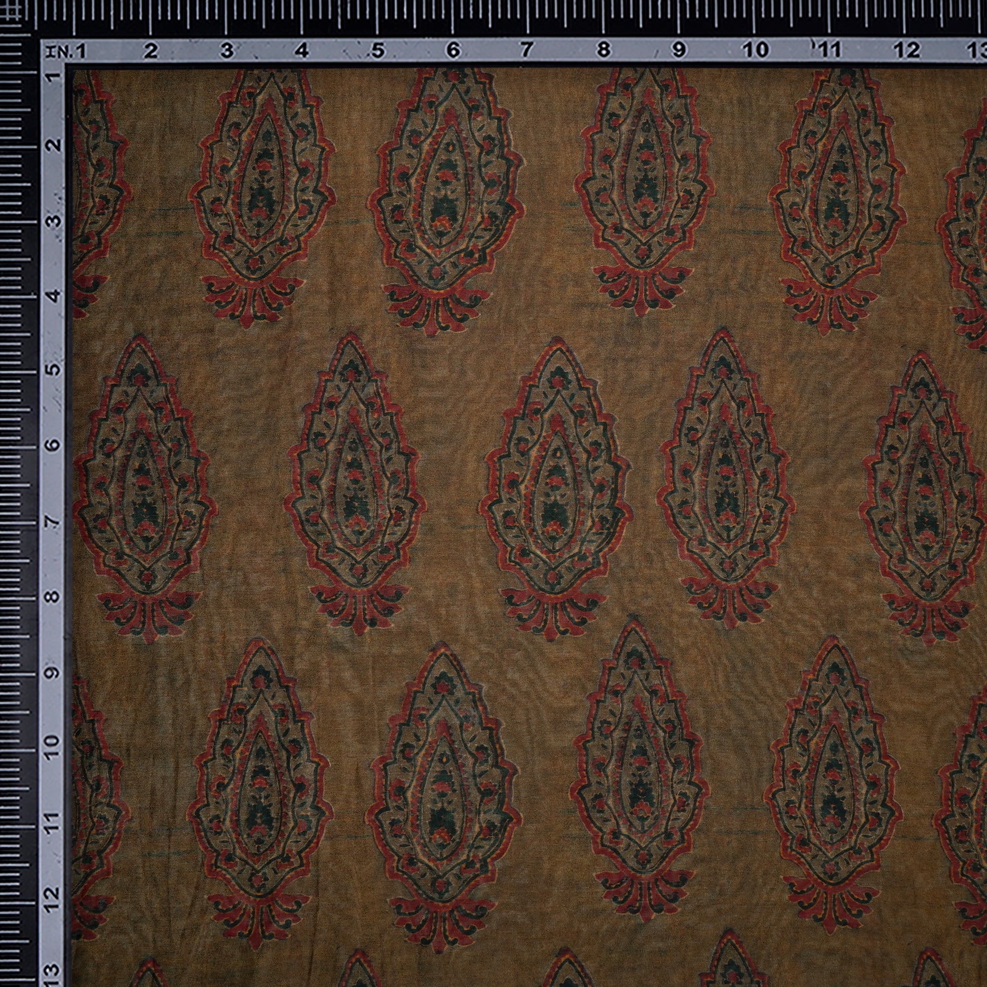 Dachshund Motif Pattern Digital Printed Pure Chanderi Fabric