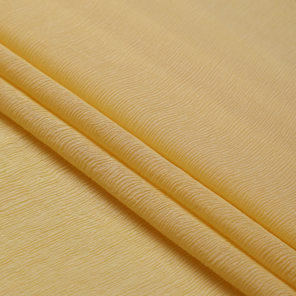 Mellow Yellow Color Piece Dyed Chiffon Silk Fabric