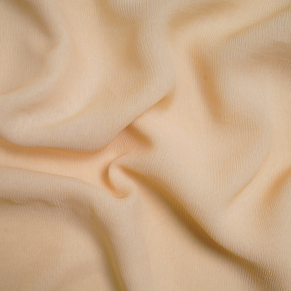 Beige Color Chiffon Silk Fabric