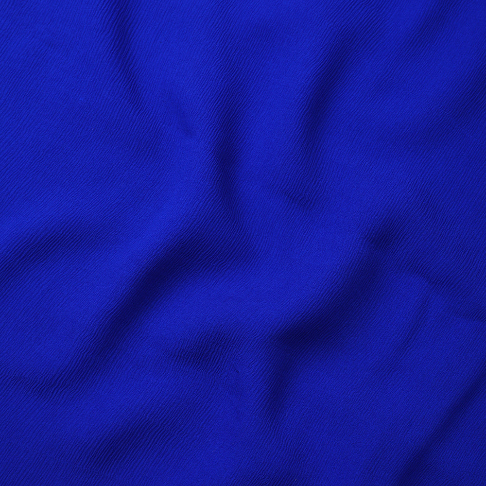 Royal Blue Color Chiffon Silk Fabric