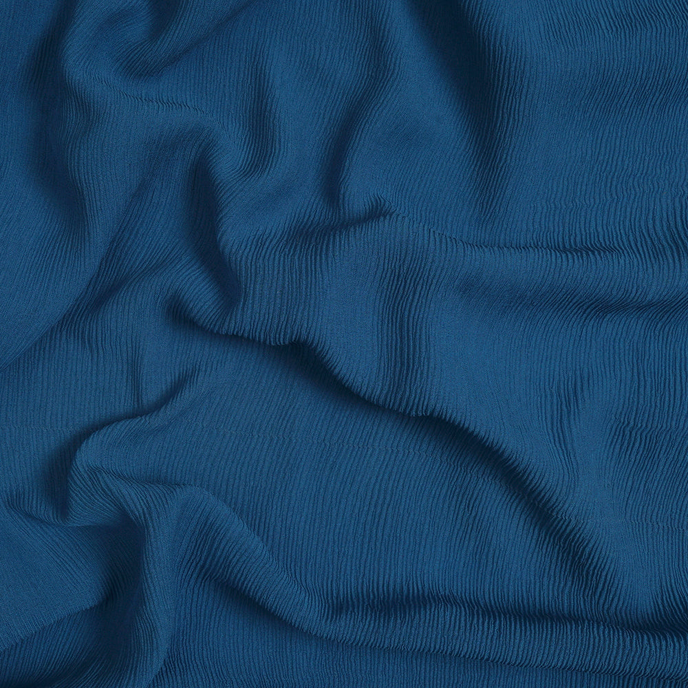 Blue Color Chiffon Silk Fabric