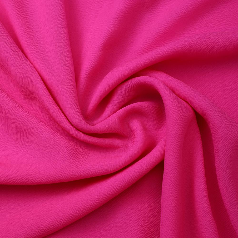 Fuchsia Color Chiffon Silk Fabric