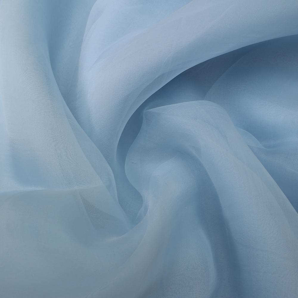 Organza Silk Fabric | Alice Blue Color|FFAB Fabric Collection